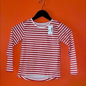 Red and White Striped Kids Shirt